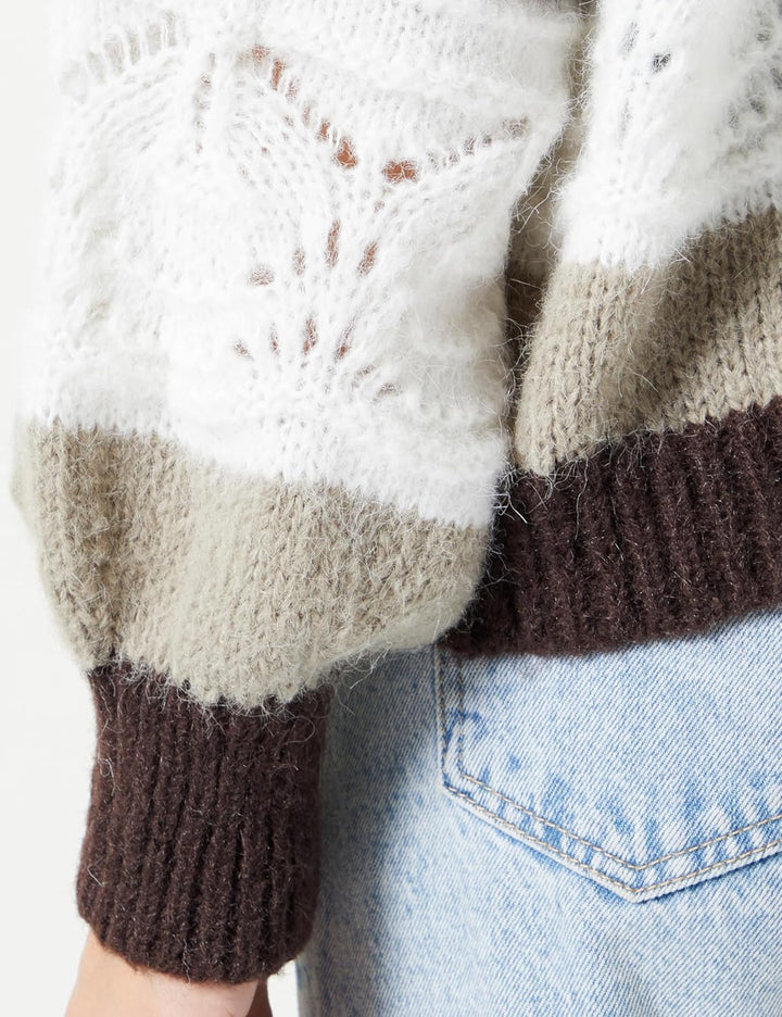 ONLY Damen Onladina Life L/S KNT Noos Pullover M Beige, M Beige