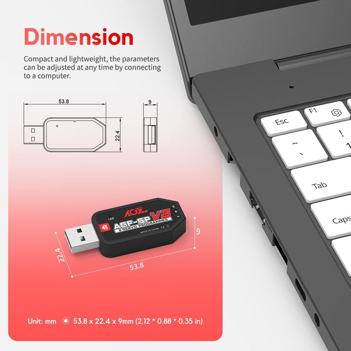 AGFRC USB-Servo-Programmierkarte für AGFRC-Servos mit programmierbarer Markierung (AGF-SPV3)