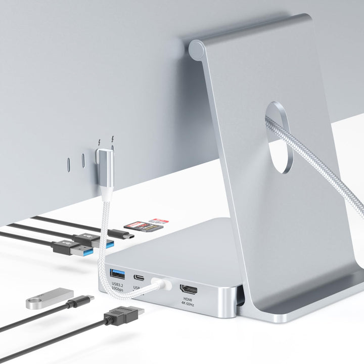 USB-C-Hub für iMac 24 Zoll 2021/2023/2024, 8-in-1-iMac-USB-Hub mit M.2-SSD-Erweiterung (SSD nicht im