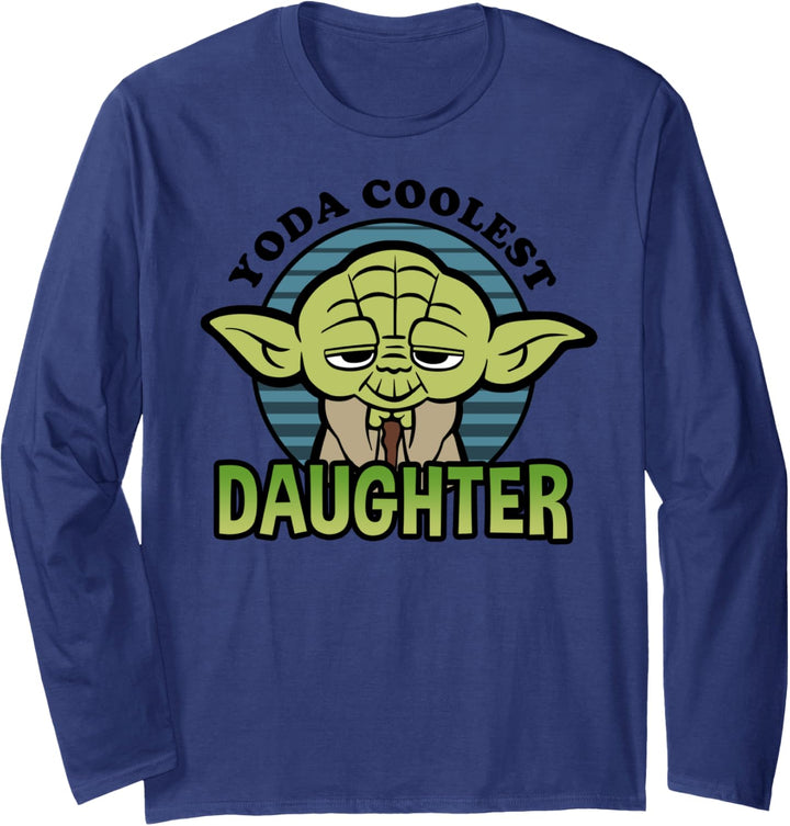 Star Wars Yoda Coolest Daughter Cartoon Langarmshirt