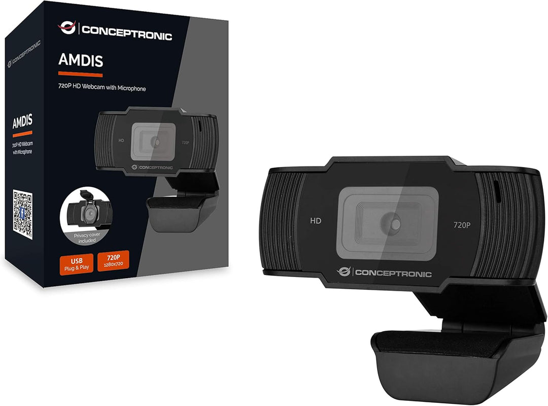 Conceptronic AMDIS05B 720P HD Webcam mit Mikrofon 720 P HD AMDIS05B, 720 P HD AMDIS05B