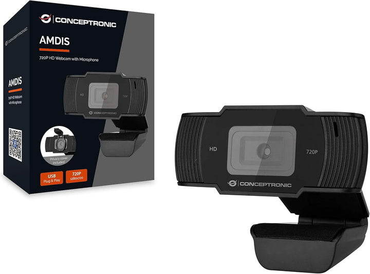 Conceptronic AMDIS05B 720P HD Webcam mit Mikrofon 720 P HD AMDIS05B, 720 P HD AMDIS05B