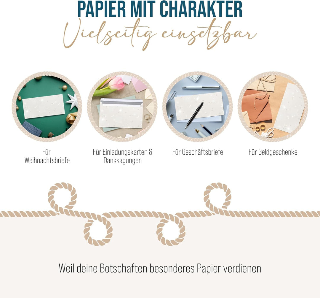 Logbuch-Verlag 100 Weihnachtsumschläge Briefumschläge Weihnachten C6 DIN lang weihnachtliche Umschlä