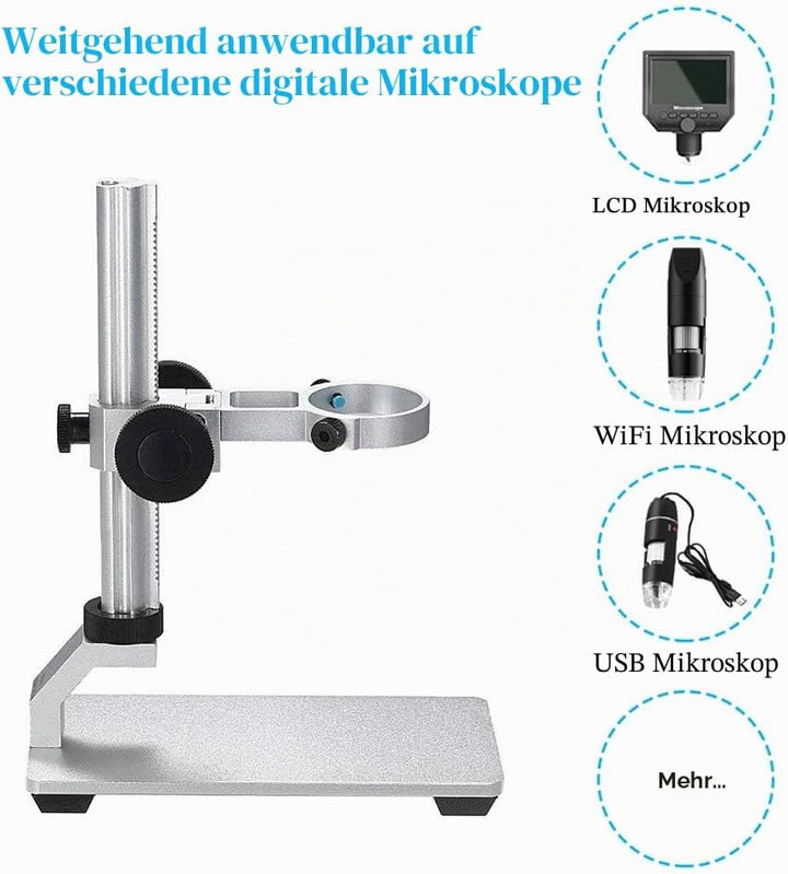 Mikroskopständer aus Aluminiumlegierung für Digitales USB-Mikroskop, Stabile Ständerhalterung aus Me