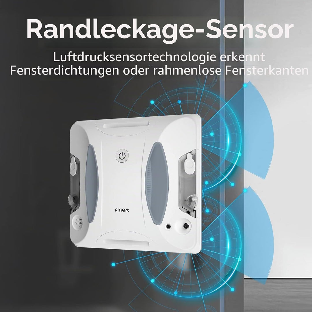 Fmart W6 fensterputzroboter mit sprühfunktion, automatischer fensterroboter, leistungsstarke 3800pa