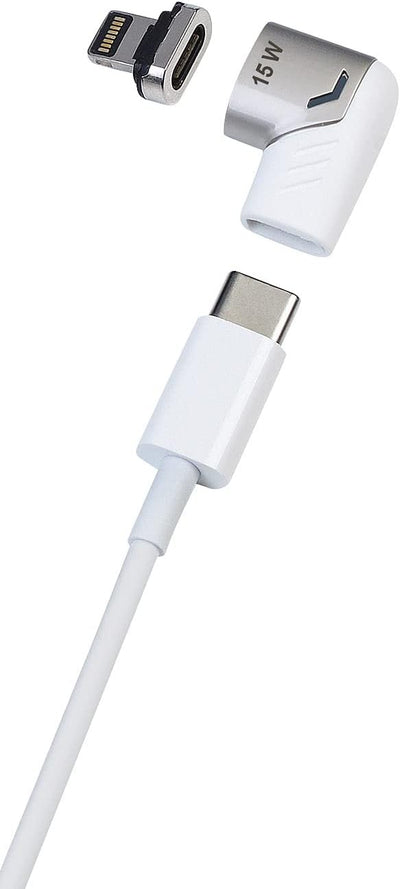 Callstel Magnet-Adapter iPhone: 4er-Set Lightning-kompatibler 90°-USB-C-Schnell-Ladeadapter,magnetis