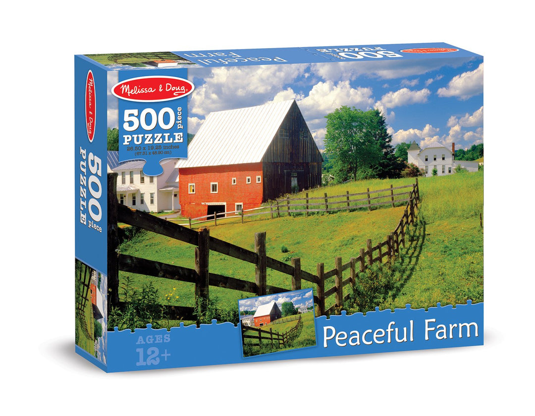 Melissa & Doug Peaceful Farm Cardboard Jigsaw Puzzle, 500-Piece