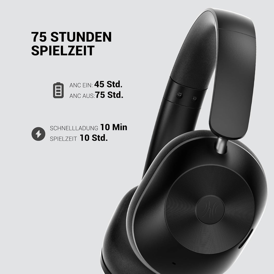 OneOdio A5 Over Ear Kopfhörer Kabellos Bluetooth, Hybrid Aktive Noise Cancelling, Hi-Res LDAC Audio,