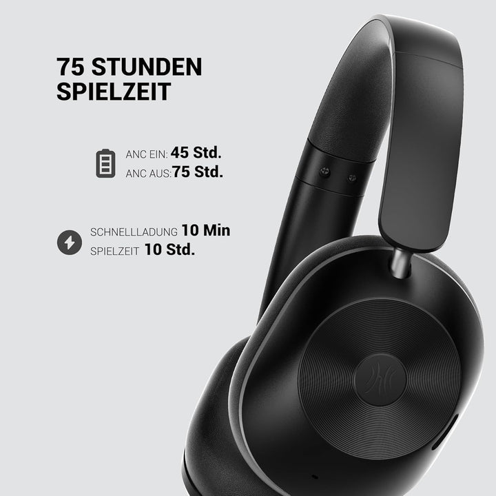 OneOdio A5 Over Ear Kopfhörer Kabellos Bluetooth, Hybrid Aktive Noise Cancelling, Hi-Res LDAC Audio,