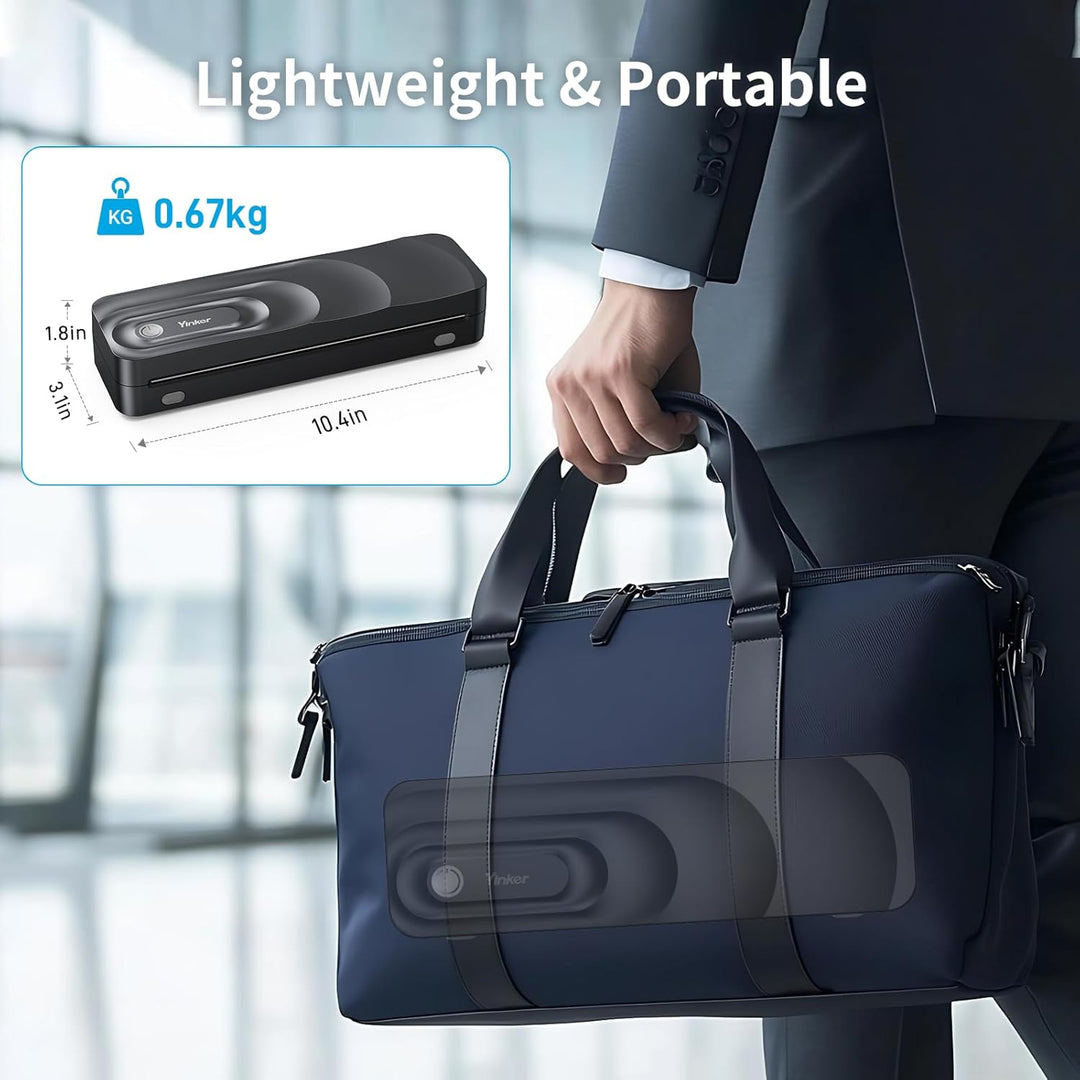 Tragbarer Thermodrucker A4 Bluetooth-Thermodrucker ohne Tinte, unterstützt US/A4 Thermopapier kompat