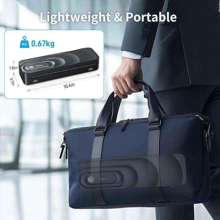 Tragbarer Thermodrucker A4 Bluetooth-Thermodrucker ohne Tinte, unterstützt US/A4 Thermopapier kompat