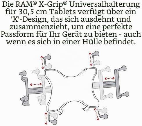 Ersatzteil: RAM Mounts X-Grip UNIVERSAL 12 Class Tablet Holder, RAM-HOL-UN11U (Tablet Holder), Unive