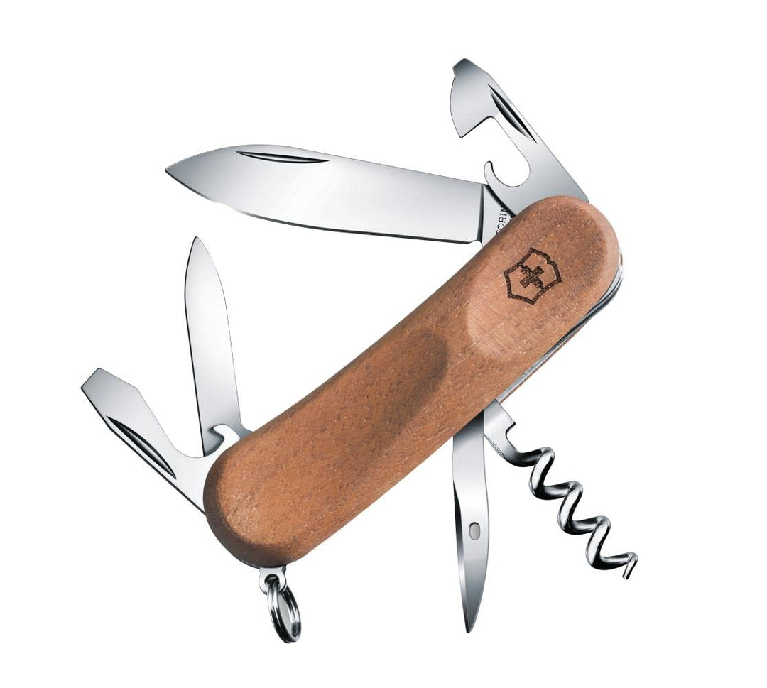 Victorinox, Taschenmesser, Evolution 10 Wood, 85 mm, braun (11 Funktionen, Klinge, Dosenöffner, Schr