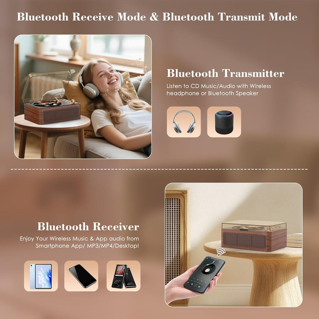 CD Player Tragbar Bluetooth: Kegaudio Radio mit CD-Player Tragbarer mit Lautsprecher Fernbedienung U