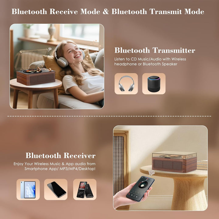 CD Player Tragbar Bluetooth: Kegaudio Radio mit CD-Player Tragbarer mit Lautsprecher Fernbedienung U