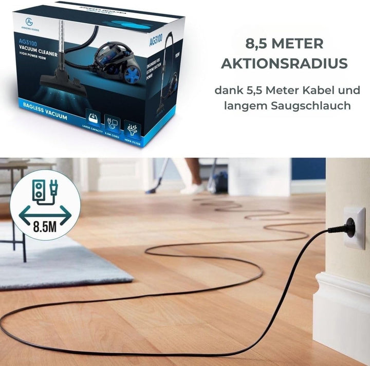 AG AG3100 Bagless Vacuum Cleaner - Vacuum Cleaners - Vacuum Cleaner Bagless - Suitable for Animal Ha
