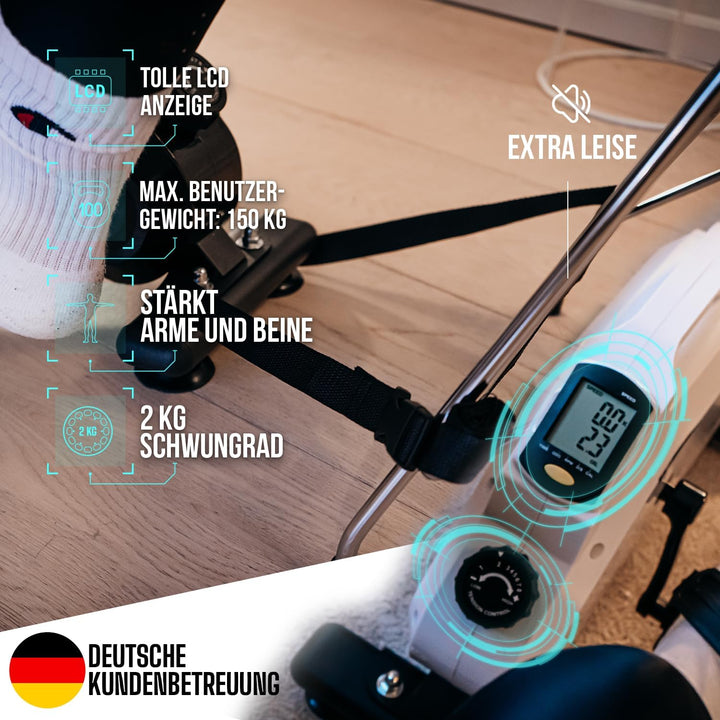 Arm- und Beintrainer, Mini-Heimtrainer, Bewegungstrainer, Training im Home-Office, mit Trainingsdisp