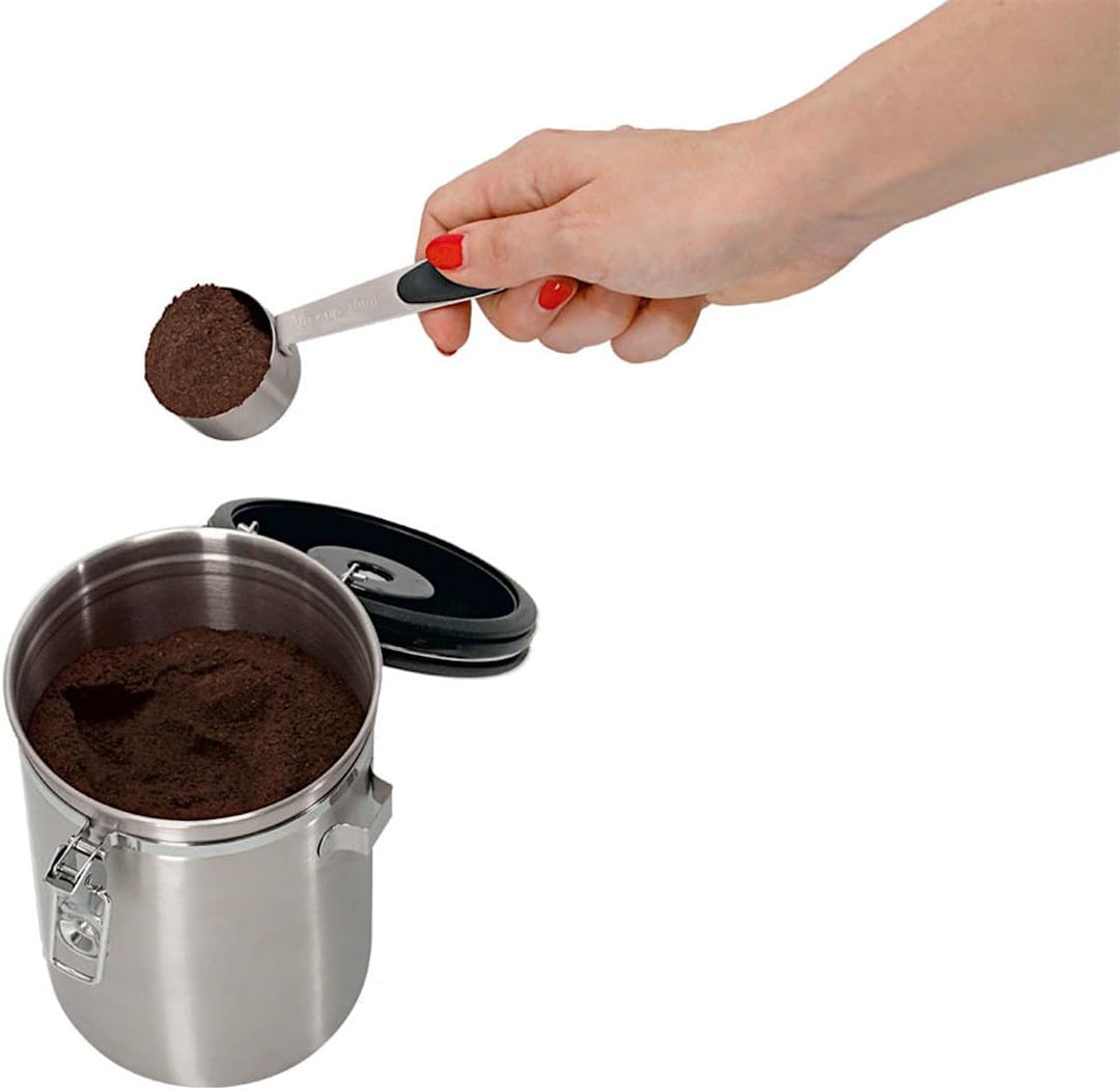 Zeller 27367 Kaffeedose m. Löffel, 1700ml, Edelstahl/Kunststoff mit Datum