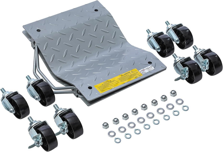 KATSU Tools 2 Stück Rad Rangierheber 1,5 Ton Tragkraft, Mobile Reifenplattform 40x30cm und feststell