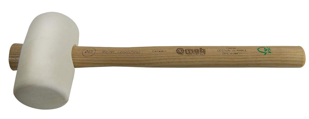 Peddinghaus Gummi-Kompositions-Hammer 65 mm Weiss – 500 g – Mit Eschenstiel – 90 Shore 65mm Schwarz,
