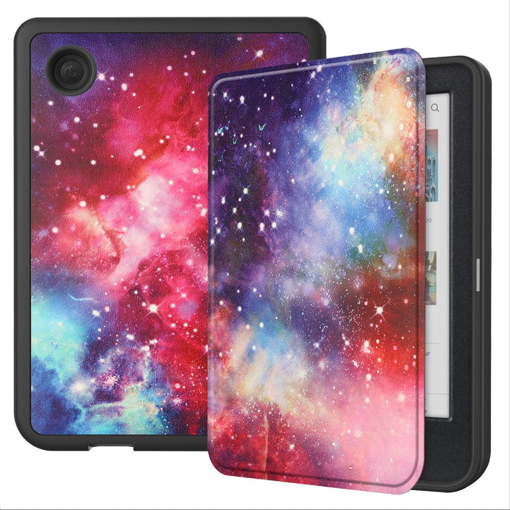 GIOPUEY Hülle Kompatibel mit Tolino Shine Color/Shine 5 2024, Flip Case, PU Leder + Weiches TPU Hüll