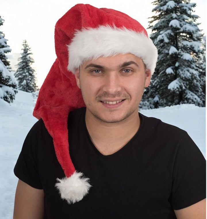 Ciffre 15 Stück im Set Weihnachtsmütze Nikolausmütze Winter Mütze Mützen Nikolaus Santa Rot Lang Plü