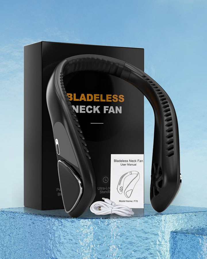 Jialexin Tragbarer Nackenventilator, Hals Ventilator Wiederaufladbar mit 6000mah, Persönlicher Venti
