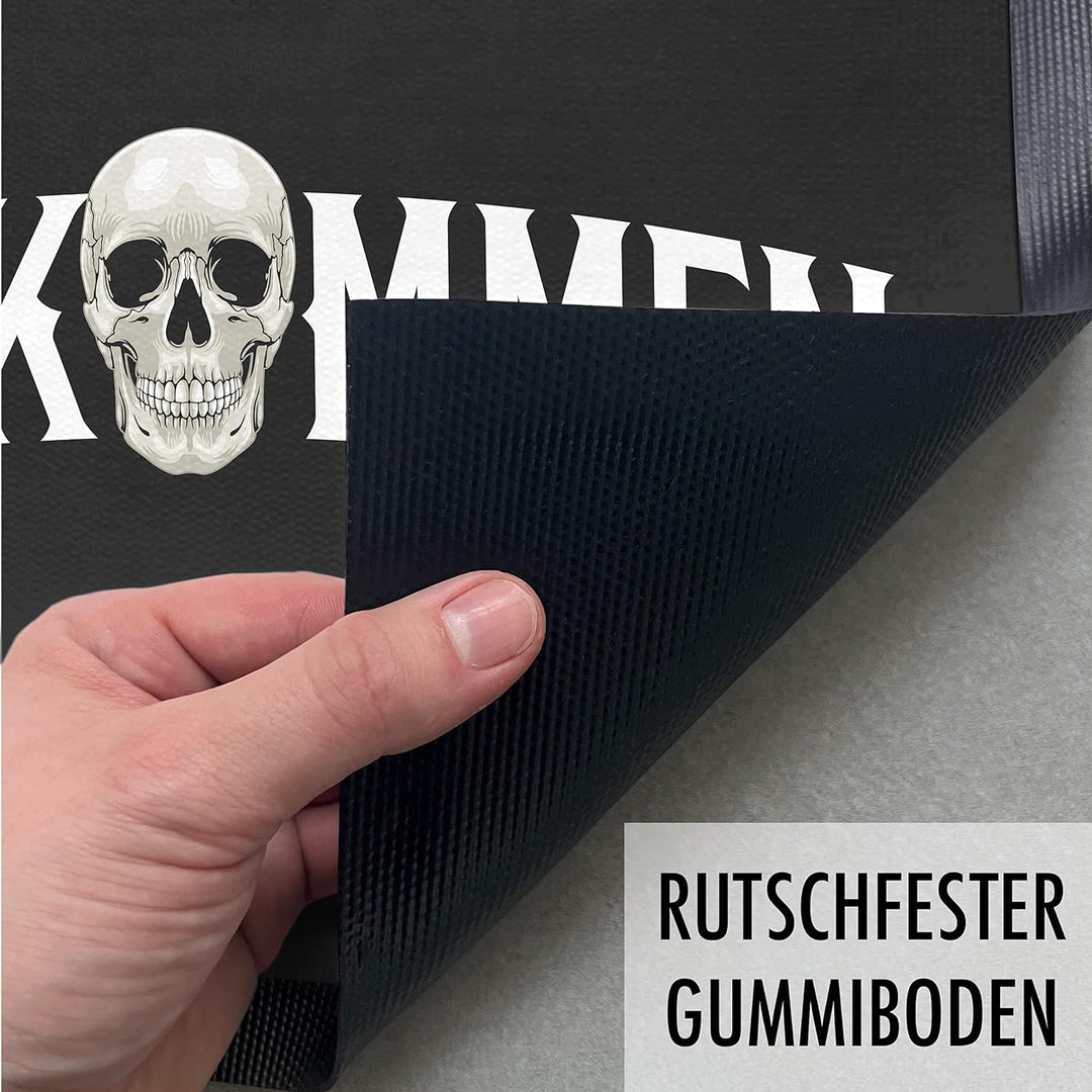 Trendation - Willkommen Fussmatte Grafik Schmutzfangmatte Geschenk Aussen Innenbereich 60x40 cm Wasc