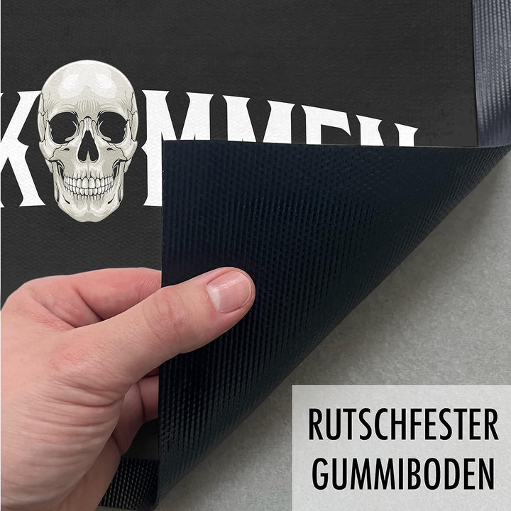 Trendation - Willkommen Fussmatte Grafik Schmutzfangmatte Geschenk Aussen Innenbereich 60x40 cm Wasc