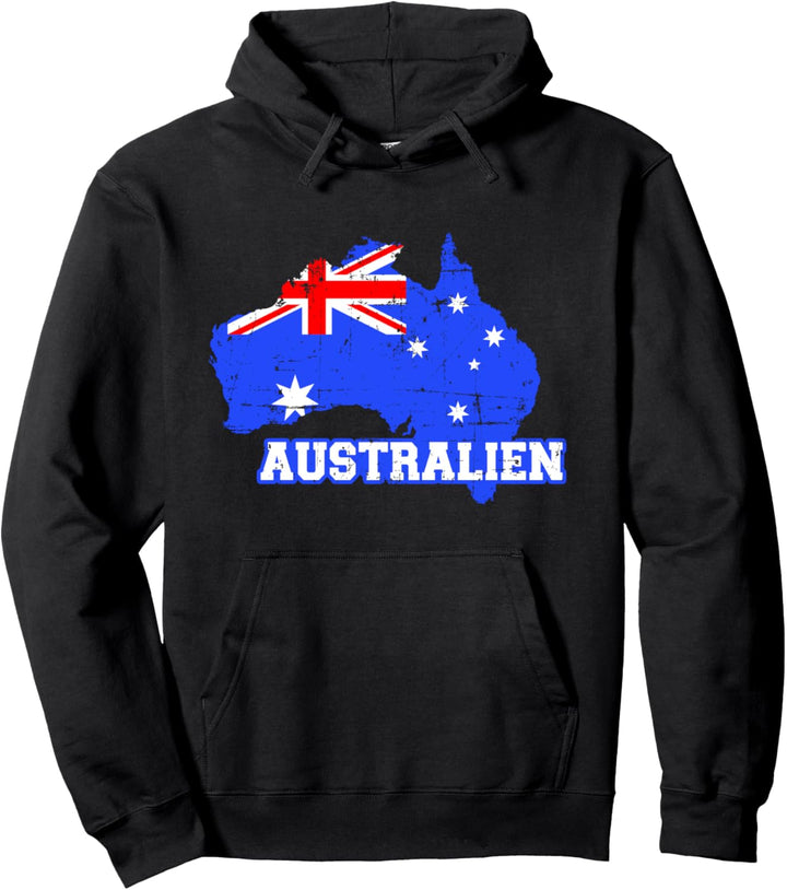 Australien Karte Flagge Pullover Hoodie