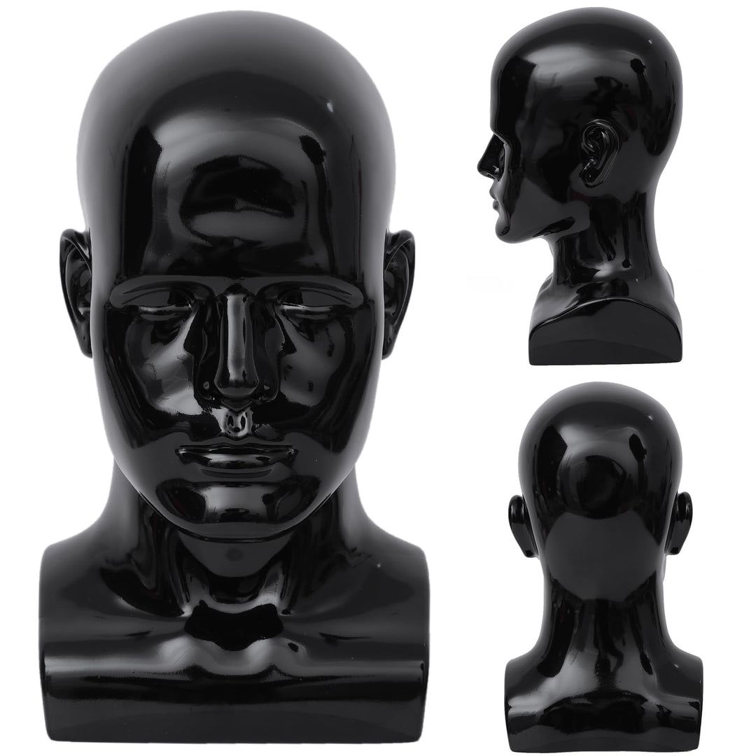 Mannequin Head Male Professional Cosmetology Manikin Head for Display Headset, Headphone, Game Conso