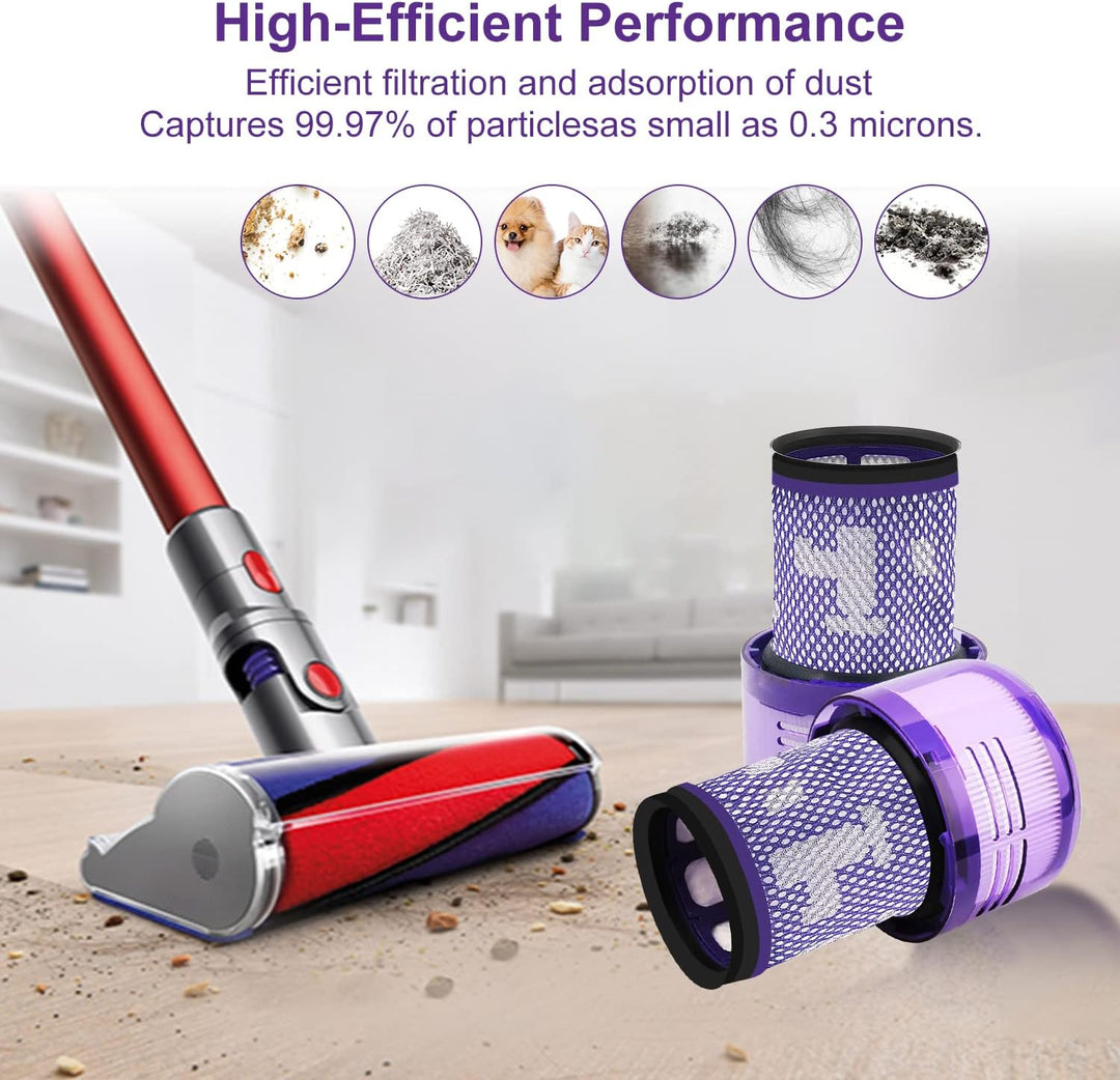 4 Stück Ersatzfilter Ersatzteile für Dyson V12 Staubsauger, Kompatibel mit Dyson V12 Detect Slim Abs