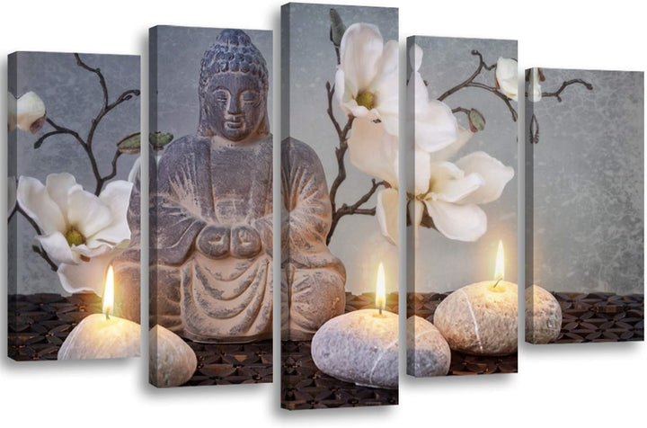 Feeby. Leinwandbild - 5 Teile - Bilder, Wand Bild, Wandbilder, Kunstdruck XXL, 5-Teilig, Typ A, 200x