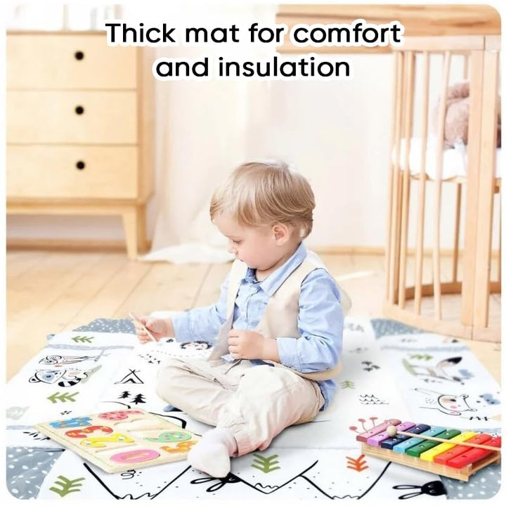 Multifunktionale Baby Spieldecke mit Spielbogen – Baby Gym Spielmatte & Krabbeldecke – inkl. 30 Bäll