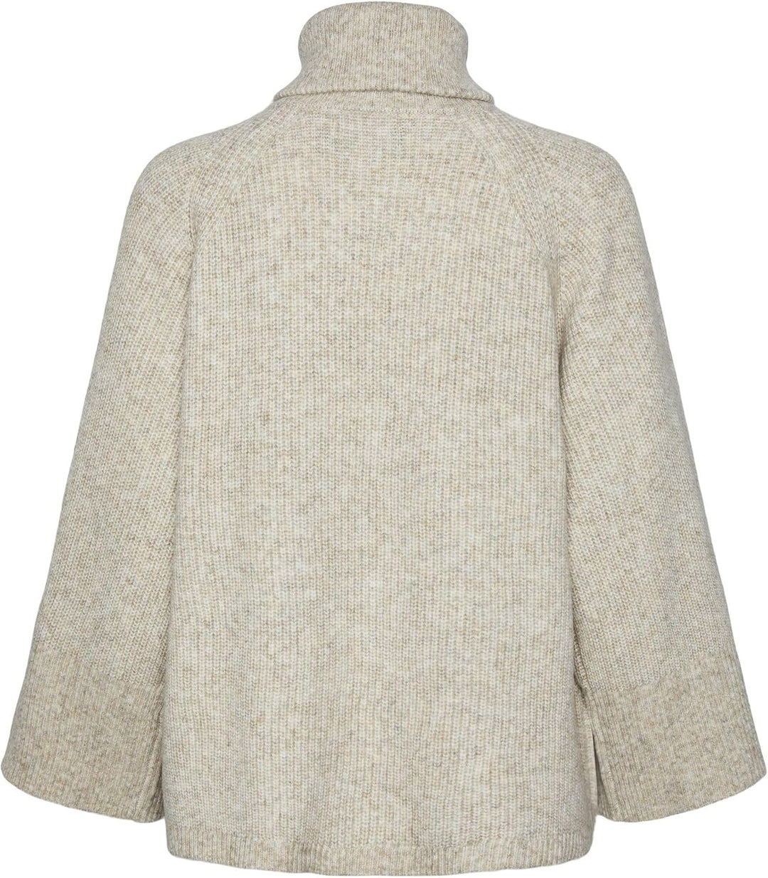 PIECES Damen Pcjade Ls High Neck Knit Cardigan Bc Strickjacke M White Pepper, M White Pepper