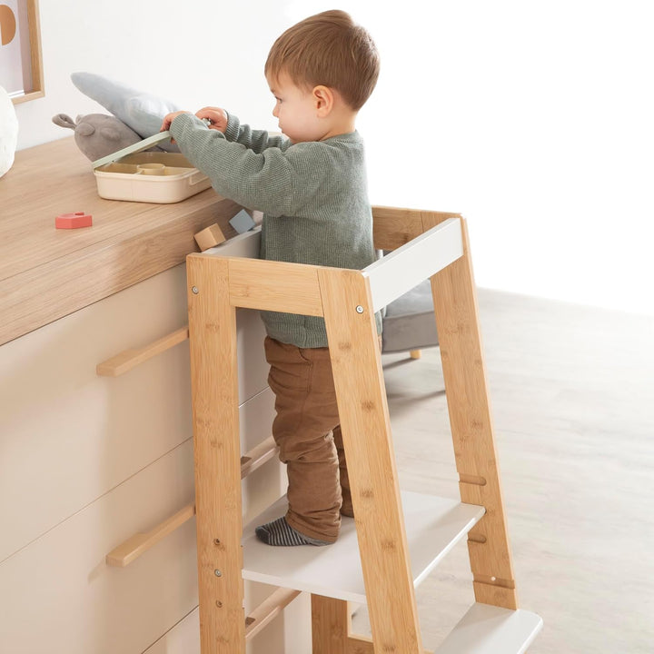 roba Lernturm nach Montessori - Sicherer Tritthocker für Kinder - Ideal als Küchenhelfer - Bis 80 kg
