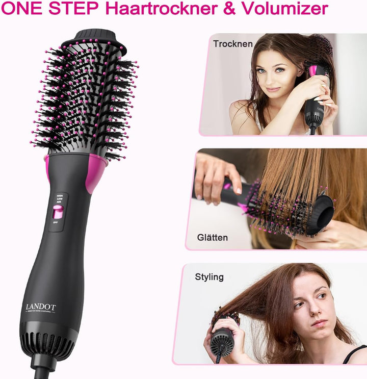 Warmluftbürste Rundbürstenföhn Stylingbürste Föhnbürste: One-Step Haartrockner und Volumiser Plus -