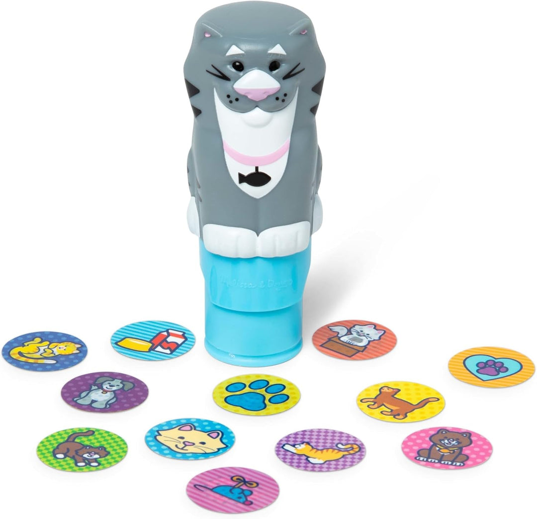 Melissa & Doug Sticker Wow!™ Katzen-Paket: 24-seitiger Aktivitätenblock, Aufkleberstempel, Mini-Akti