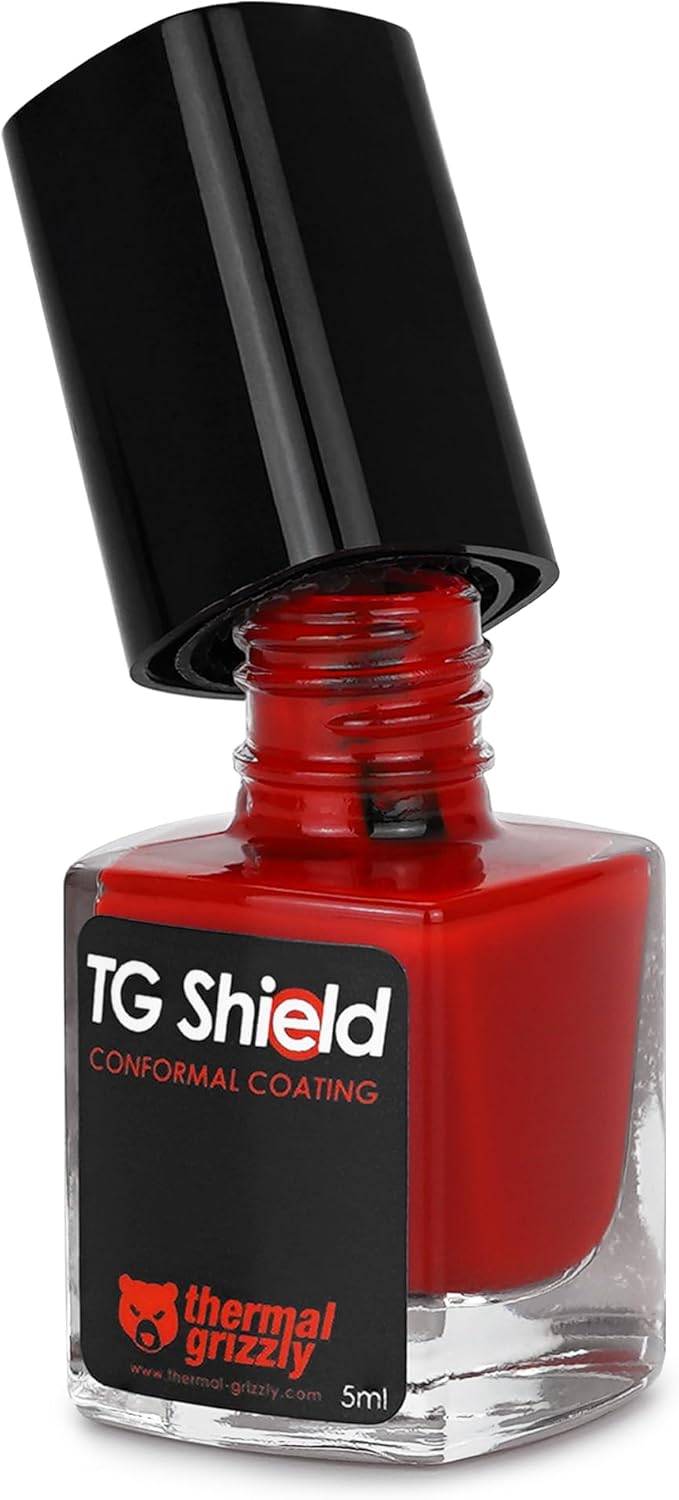Thermal Grizzly - TG Shield (5ml rot) - Schützt Komponenten vor flüssiger Wärmeleitpaste und Kurzsch