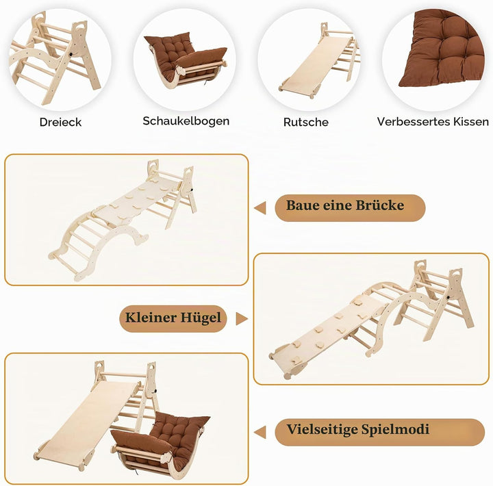 Yrthe Voitom Klettergerüst Indoor Geschenke Junge Mädchen - Montessori Spielzeug ab 1.5 2+ Jahre Jun