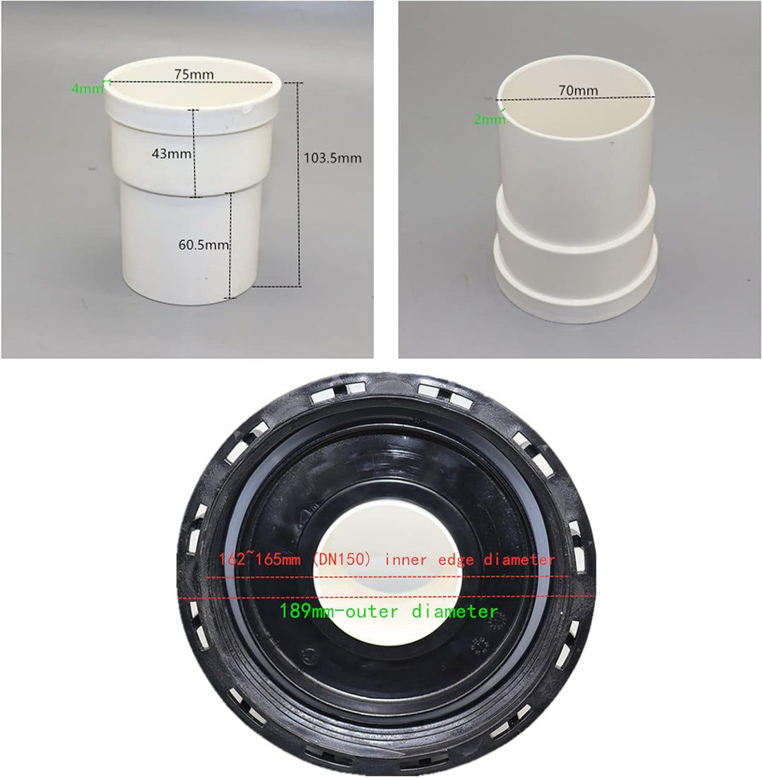 WOOLUCK IBC Deckel Filter, 165mm Nylon Regenwasserfilter, IBC Tank Zubehör mit Filter Waschbar, für