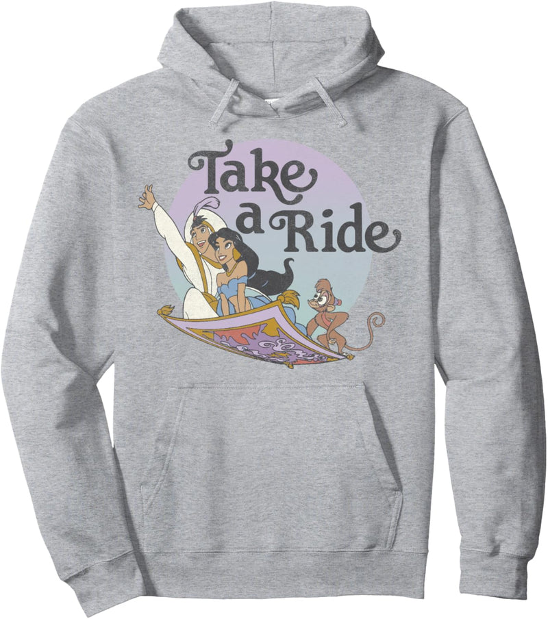 Disney Aladdin And Jasmine Take A Ride Circle Portrait Pullover Hoodie