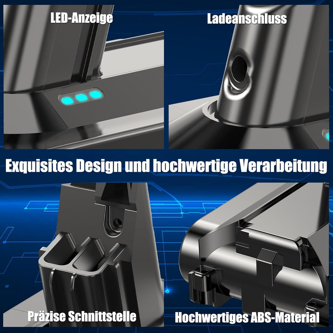 V8 Akku für Dyson V8, 6000mAh Akku Kompatibel mit V8Animal Absolute Motorhead Fluffy SV10 Staubsauge
