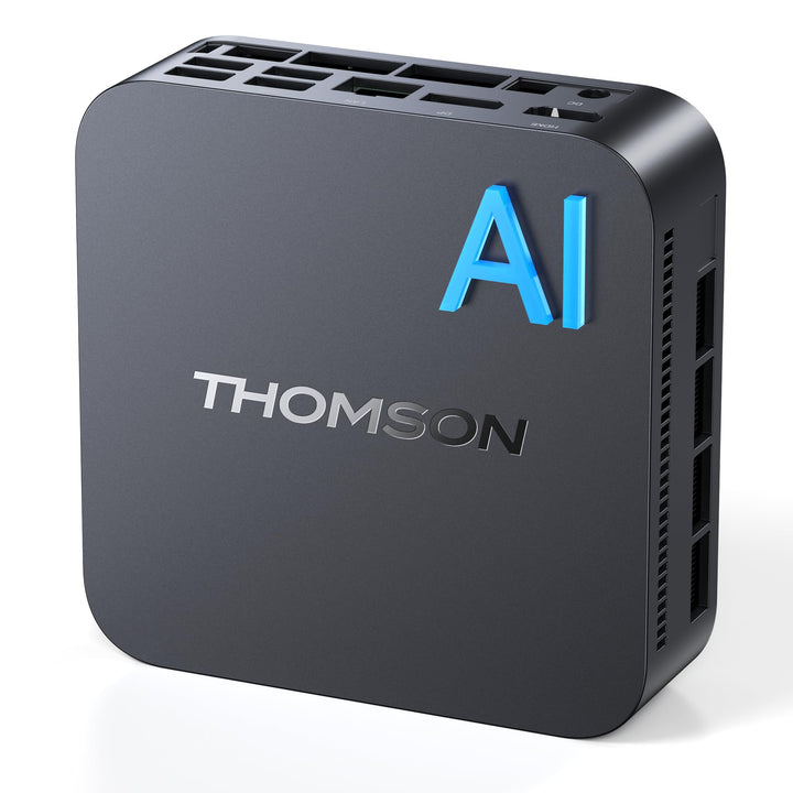 THOMSON W3 AI Mini PC, АMD Ryzen 7 260 (8C/16T, bis zu 5,1 GHz), 32 GB DDR5 5600 MHz 1 TB M.2 NVMe P