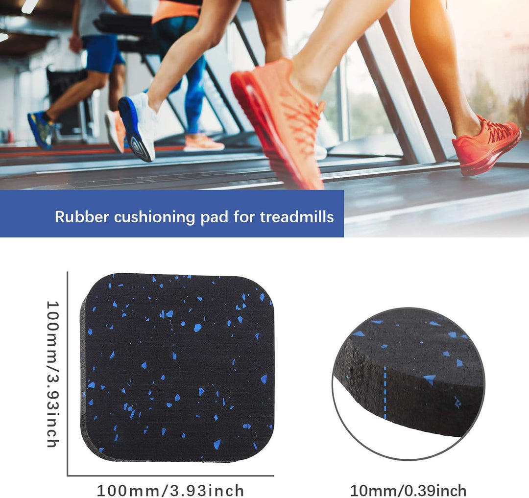 EMSea 6 Stück 10 cm Laufmatte, stossabsorbierend, aus Gummi, Bodenkissen, Fitnessgerät