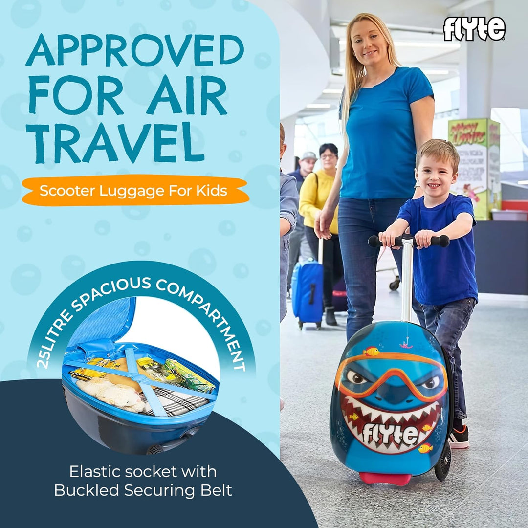 FLYTE Roller-Koffer, Faltbarer Kinderkoffer - Hartschale, Ride On mit Rädern, 2-in-1, 18 Zoll, 25 Li