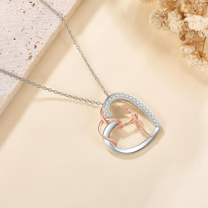 JERWLI Gymnastik Halskette Geschenke Gymnast Anhänger Schmuck Gymnastik Inspiration Team Geschenke f