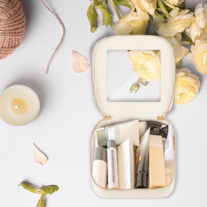 Prite Kleine Transparent Kosmetiktasche Mini Make Up Tasche Damen Reise wasserdichte Kulturbeutel Au