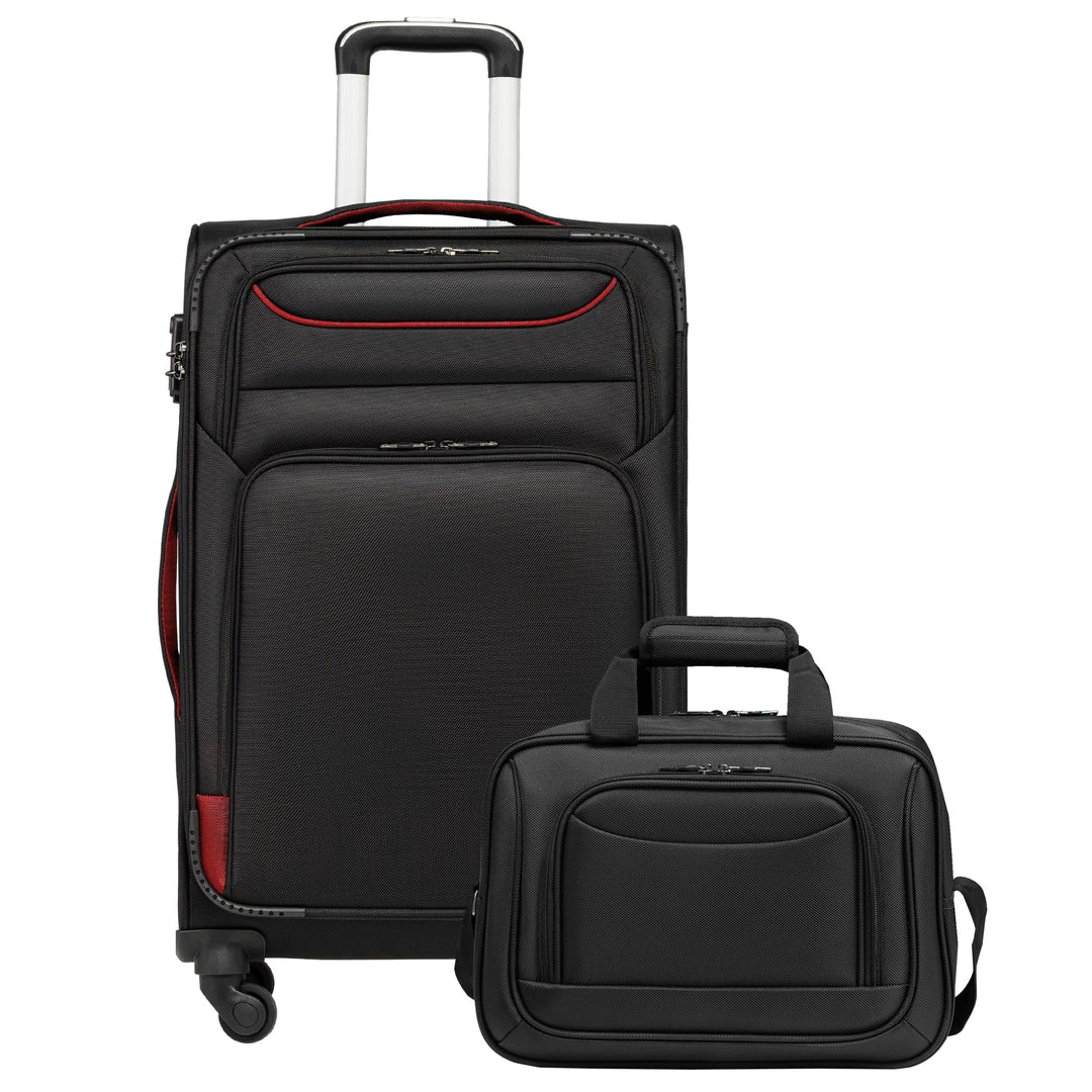 COOLIFE Koffer Trolley Koffer Reisekoffer von 4 Rollen Stoffkoffer Handgepäck TSA-Schloss Der Koffer