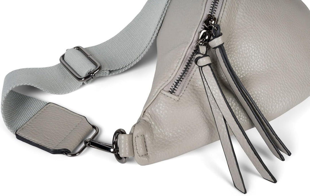 styleBREAKER Damen Halbmond Crossbody Schultertasche, abnehmbarer verstellbarer Schultergurt, Einfar